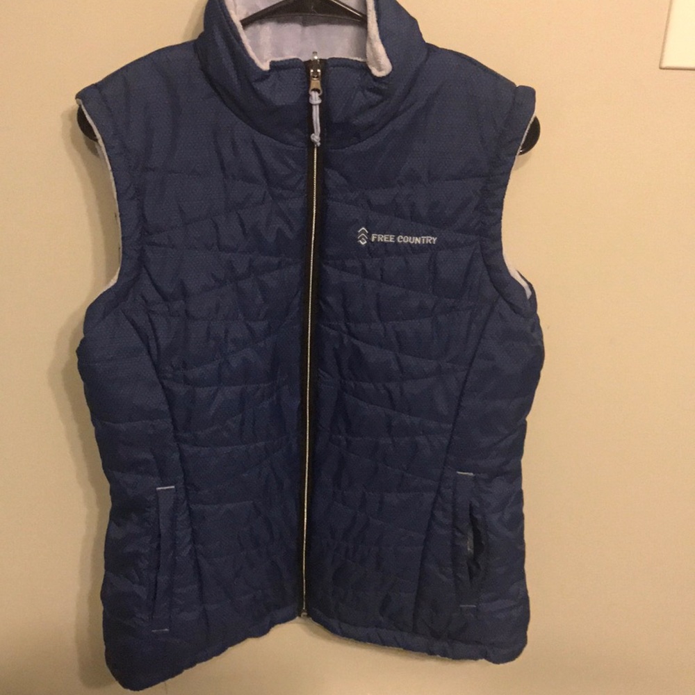 Blue reversible vest